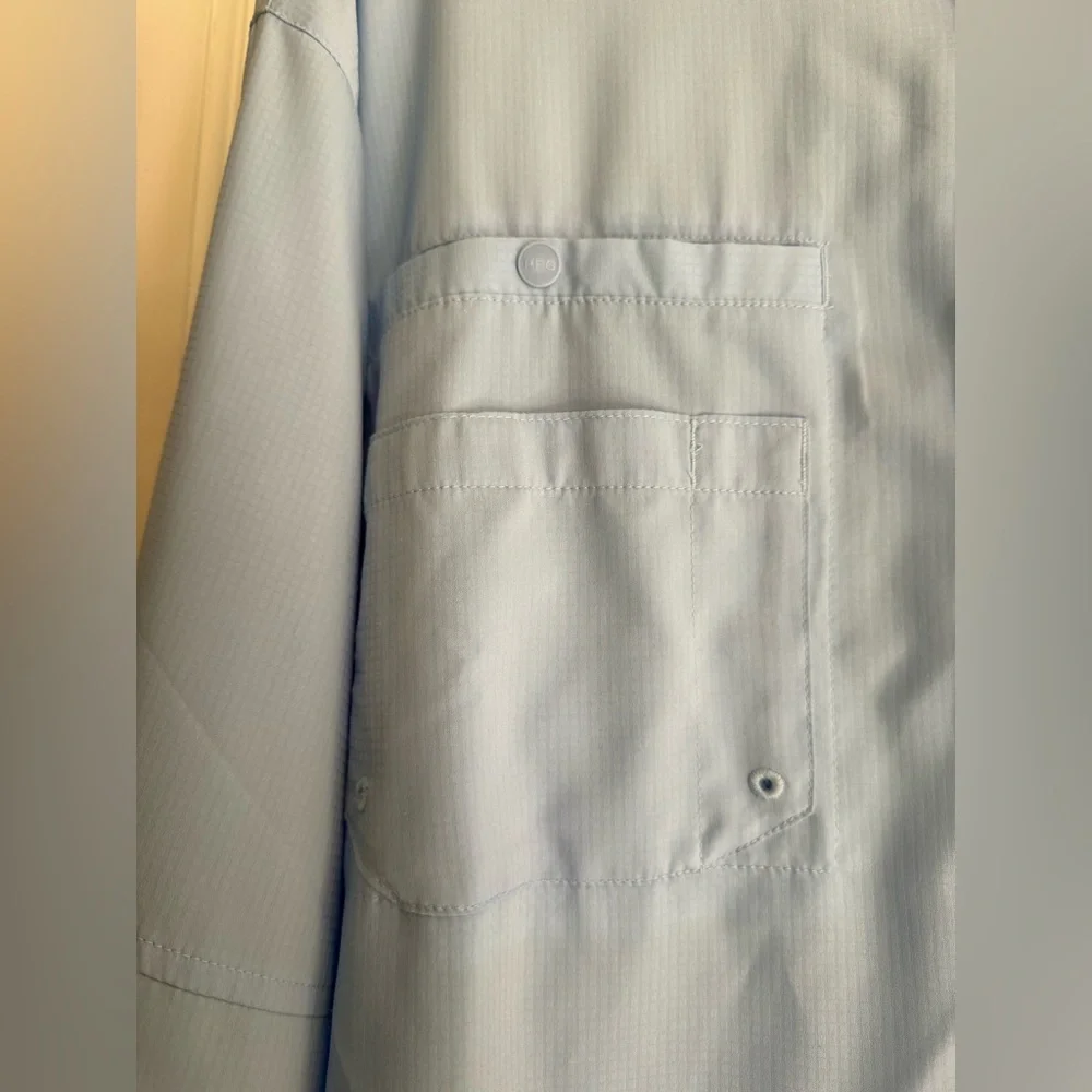 2 Columbia PFG Omni shade button up multi pocket long sleeve shirt - Picture 12 of 15